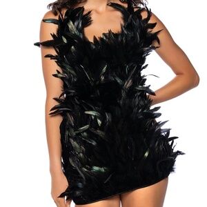 Akira, Black Swan, RAVEN FEATHER MINI DRESS